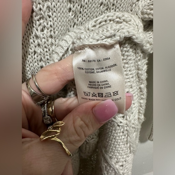 Anthropologie Sparrow 100% Cotton Knitted Sweater Size Small - Picture 3 of 4